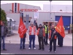 Tesco drivers strike in Doncaster, 9-10 October 2012, photo Alistair Tice