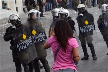 Greek workers in struggle: greece, photo Ged Travers 