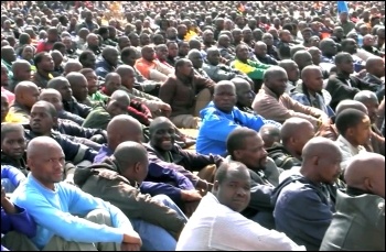 South African miners on strike 2012