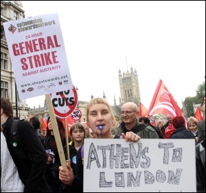 20 October 2012 TUC demo, photo Senan