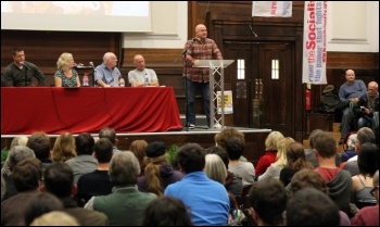 Bob Crow speaking during the Socialism 2012 Saturday rally, photo by Senan