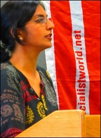 Kshama Sawant speaking at the CWI 