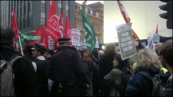 Oxford Street protest against victimisation and blacklisting in the construction industry, 14.11.12