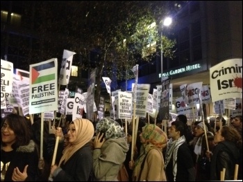 Protest against attack on Gaza, London, 15.11.12, photo by Suzanne Beishon