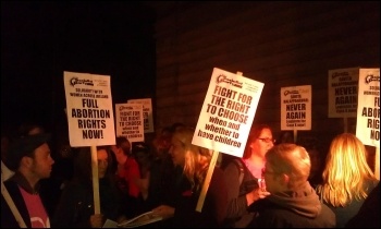 Protesting against Ireland's abortion laws outside the Irish embassy in London, 14.11.12, photo by N Cafferky
