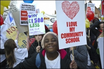 Haringey protest against academy school change, photo Paul Mattsson Haringey protest against academy school change, photo Paul Mattsson