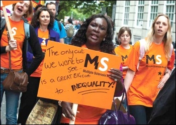 5,000 people marched against the Welofare Reform Bill on 11 May 2011, photo by Paul Mattsson