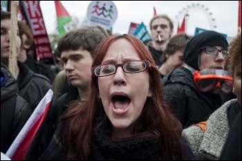 Students on the NUS national demonstration 12 November against the government attacks on university education, photo Paul Mattsson Students on the NUS national demonstration 12 November against the government attacks on university education, photo Paul Mattsson