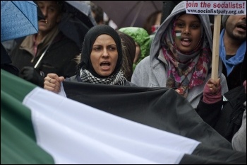 Protest against the Israeli government's attacks on Gaza 24 November 2012, photo Paul Mattsson