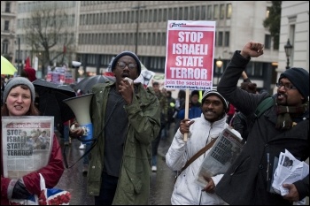 Protest against the Israeli government's attacks on Gaza 24 November 2012, photo Paul Mattsson