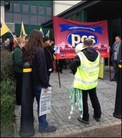 PCS demo outside Land Registry, Plymouth, 30.11.12, photo Steve Merritt 