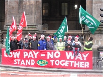 Tyne and Wear Metro strikers, photo E Brunskill