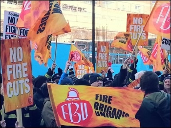 London lobby of fire authority, 21 January 2013, photo by Neil Cafferky