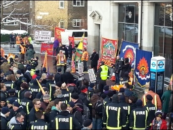 London lobby of fire authority, 21 January 2013, photo by Neil Cafferky