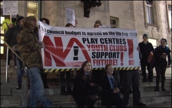 Outside the civic centre, photo P Mason