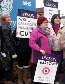 Mid Yorks NHS Trust strike, January 2013, photo by Iain Dalton
