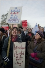 Marching to save Lewisham hospital, 26.1.13, photo Paul Mattsson