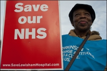 Marching to save Lewisham hospital, 26.1.13, photo Paul Mattsson