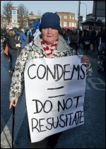 Marching to save Lewisham hospital, 26.1.13, photo Paul Mattsson