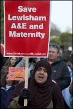Marching to save Lewisham hospital, 26.1.13, photo Paul Mattsson