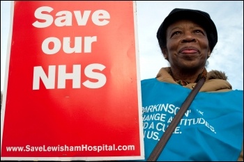 Marching to save Lewisham hospital, 26.1.13 , photo Paul Mattsson