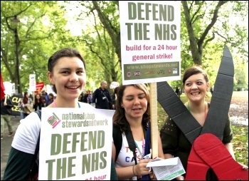 Nurses protest on the 20 October 2012 TUC demo 