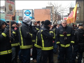 London lobby of fire authority, 11.2.13, photo by C. Newby