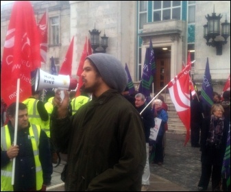 Southampton budget 'commended to the dustbin' by protesters, photo Paul Callanan