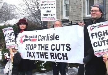 Socialist Party members fighting the cuts in Carlisle