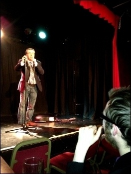 'Rape is No Joke' campaign comedy night, London 8.3.13, photo by Suzanne Beishon