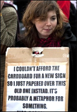 Students on the NUS national demonstration 12 November 2012 against the government attacks on university education , photo by Paul Mattsson