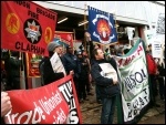 Protesting against plan to close Clapham fire station, 16.3.13, photo R. Edwards