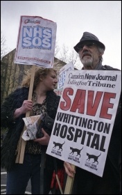 Demo to save Whittington hospital, 16.3.13 , photo by Paul Mattsson