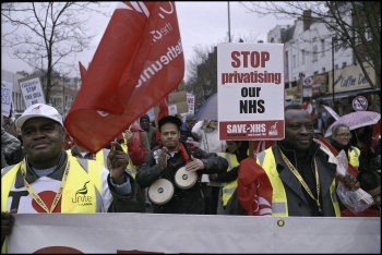 Demo to save Whittington hospital, 16.3.13 , photo Paul Mattsson Demo to save Whittington hospital, 16.3.13 , photo Paul Mattsson