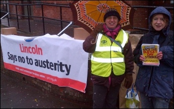 A picket in Lincoln, 20.3.13, photo by N Parker