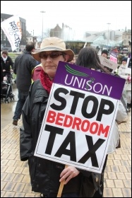 Hull protest against the Bedroom Tax, photo Lash