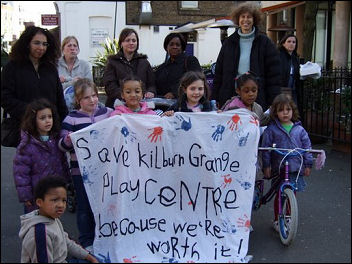 Camden protest against cuts, photo A Cohen