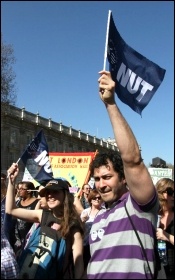 NUT and UCU strike action in London on 28 March 2012 , photo by Senan 