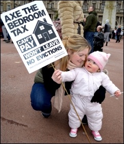 Glasgow demonstration against the bedroom tax and austerity 30 March 2013 , photo Jim Halfpenny