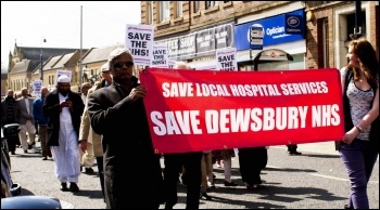 Demo to save services at Dewsbury hospital, 20.4.13, photo by John Rattigan Demo to save services at Dewsbury hospital, 20.4.13, photo by John Rattigan