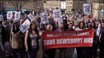 Save our local hospital services (SOLHS) demonstration, held on Saturday 20 April 2013 in Dewsbury, photo by Dawn Wheelhouse Save our local hospital services (SOLHS) demonstration, held on Saturday 20 April 2013 in Dewsbury, photo by Dawn Wheelhouse