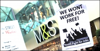 Youth Fight for Jobs Workfare protest Feb 2012