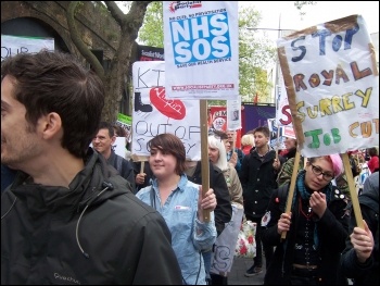 London march to save the NHS, 18.5.13, photo by Dave Carr