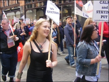 Leeds  Anti-Bedroom tax demonstration, photo Mid Shelley