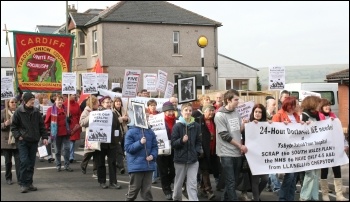 Caerphilly march to save the A&E, photo by Becky Davis