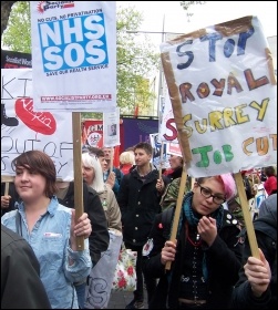 London march to save the NHS, 18.5.13 , photo Dave Carr