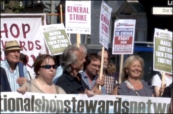 NSSN lobby of the TUC congress in Brighton 2012, photo  Socialist Party
