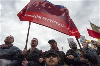 A small group of BNP supporters gathered heavily out-numbered by anti-BNP protestors in London's Whitehall , 1 June 2013, photo by Paul Mattsson