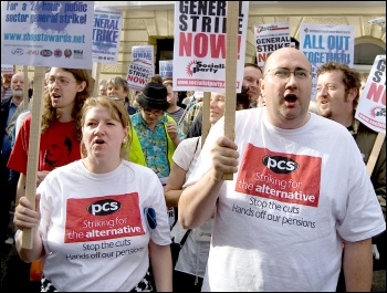 National Shop Stewards Network demonstration and lobby of the TUC 11 September 2011 , photo by Paul Mattsson