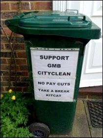 Widespread support shown for Brighton bin workers on strike for seven days, photo Support Brighton Council workers facebook page